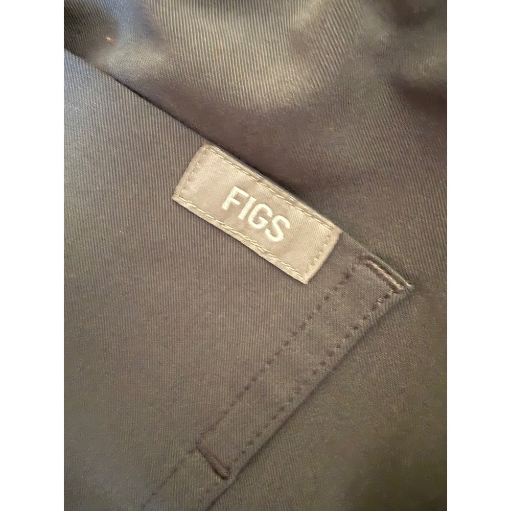 FIGS Zamora Jogger Scrub Pants Charcoal Gray Red Drawstring High Waist S - Picture 10 of 10